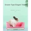 Pet Rabbit Large Drawer Toilet Anti-Overturning Fixed In Cage Small Animal Guinea Pig Adult Hamster Easy Clean Potty Trainer