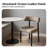 Upholstered Side Chair with Curved Backrest Minimalist Design Kitchen Seating Comfortable Padded Seat Anti-Slip Feet