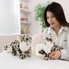 1Pc 23X50Cm Lifelike Snow Leopard Plush Toys Full Filling Animal Dolls Simulation Snow Leopard Plushie Toy Kids Birthday Gift