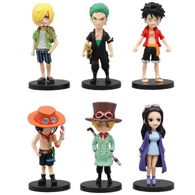 6 шт./компл. аниме One Piece фигурка ПВХ Луффи новая коллекционная модель украшения куклы детские игрушки для рождественского подарка