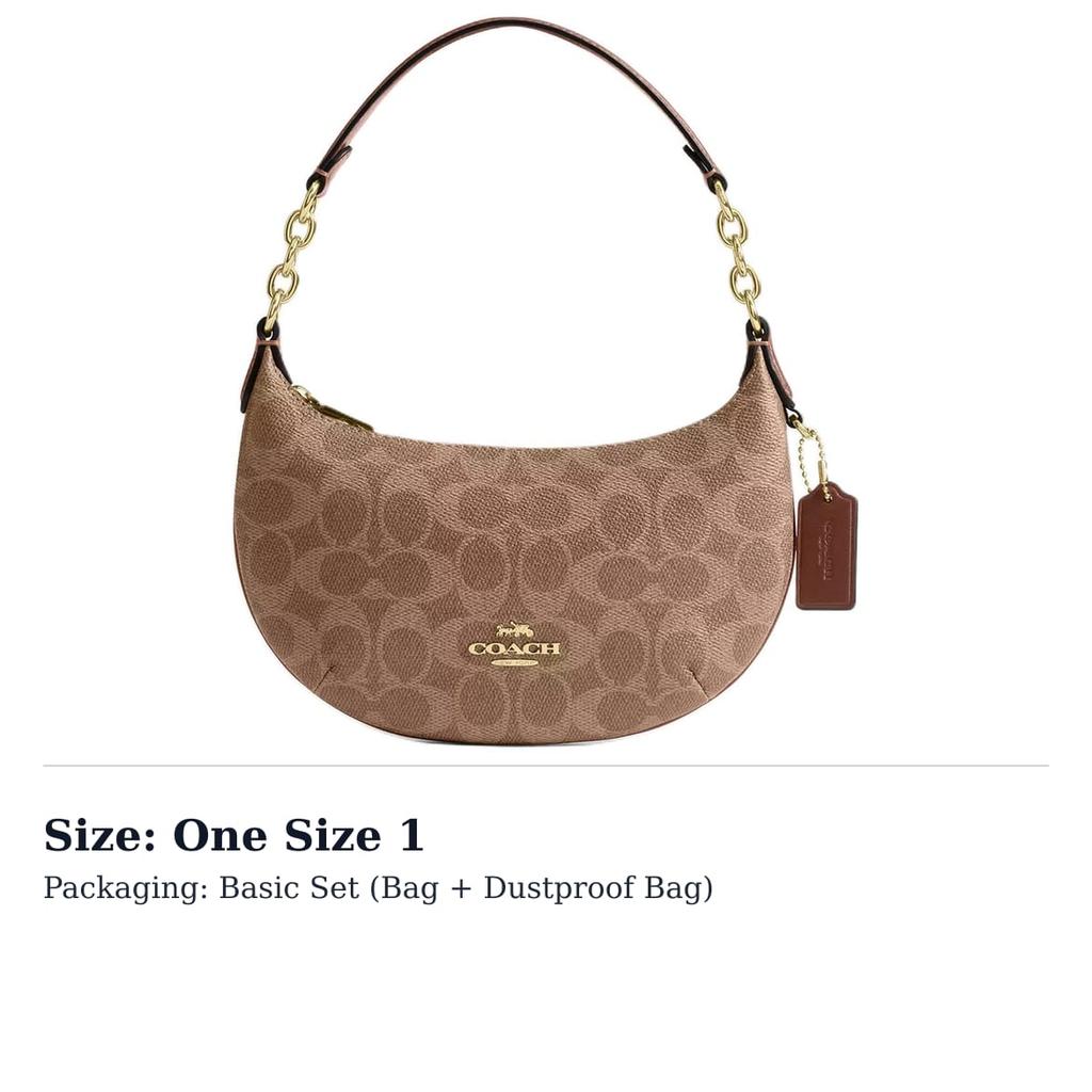 COACH Payton Coated Canvas With Smooth Leather Handbag Mini Women's Gold & Umber CEL06-IMXHE