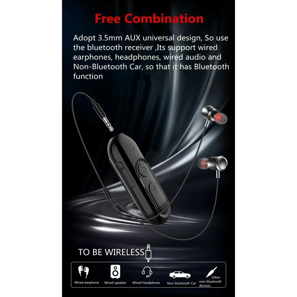 28H Bluetooth 5.0 приемник с наушниками микрофон 3,5 мм разъем AUX беспроводной аудиоадаптер для автомобильных наушников динамик стерео музыка