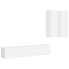 VidaXL Ensemble de meubles TV 4 pcs, Blanc Aggloméré