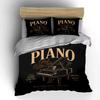 Piano Feel Every Note Design Bedding Duvet Cover Set Duvet Cover Pillowcases  (1*Duvet Cover 2*Pillowcases, without duvet insert)