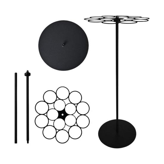 Rotating Medal Display Stand Wall Safety Medal Hanger No Drilling 360 Degrees Spin Holds 45+ Medals Heavy-Duty Metal Base Quick Assembly Sports Awards