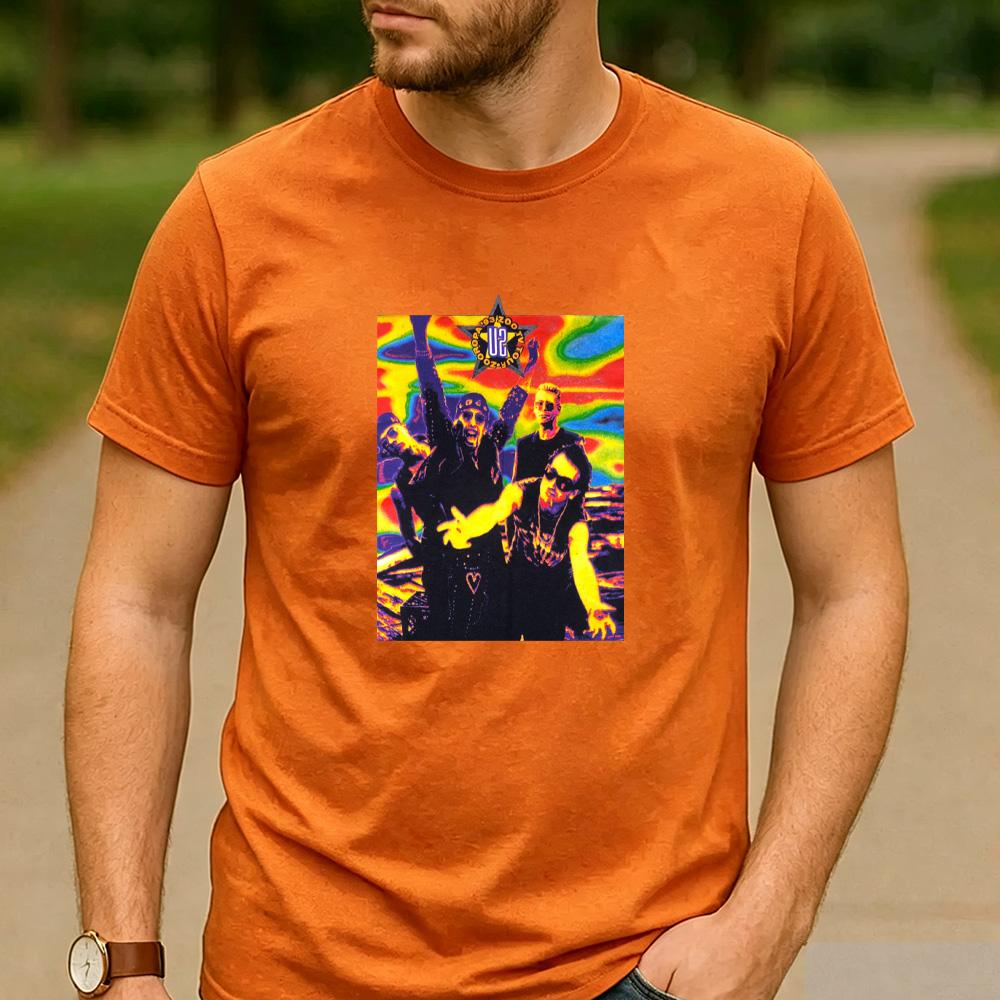 Vintage U2 Band Live Concert Photo Graphic T Shirt Unisex Cotton Short Sleeve Rock Music Fans Casual Tee Festival Merch