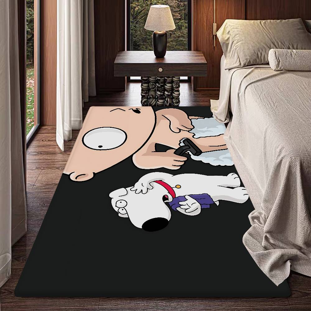 F-Family Cartoon G-Guy Kitchen Mat Nordic Style Bedroom Living Room Doormat Home Balcony Anti-Slip Welcome Rug