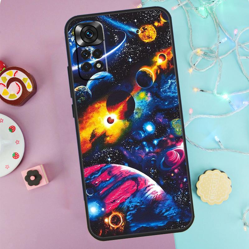Magic Space Moon Planet Case For Xiaomi Redmi Note 9 10 11 12 13 14 Pro 9S 10S 11S 12S Redmi 14C 10C 12C 13C Cover