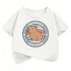 Cute Capybara Graphic Kids Tshirts Summer Short Sleeve Tees Cartoon Animal Boys Girls Clothes Kawaii Tops Y2K Children Tshirt