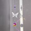 Crystal Suncatcher Sun Moon Tree Wind Chime Prisms Hanging Angel Butterfly Pendants Rainbow Chaser Garden Decor Window Drop Bell