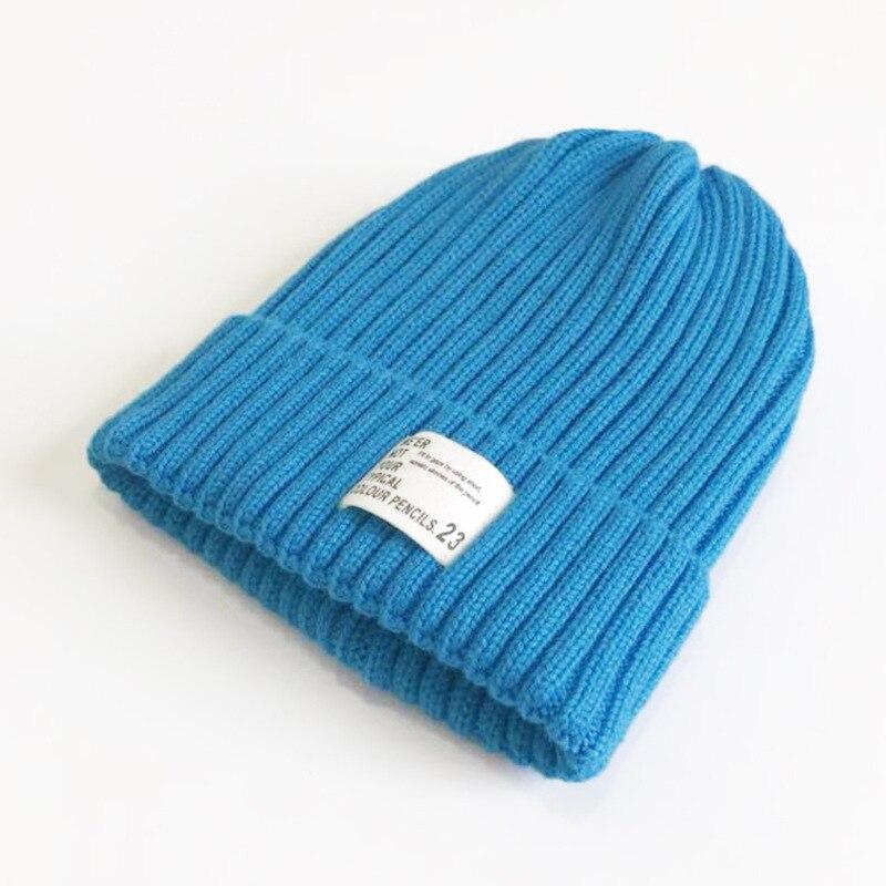 Fashion Candy Color Kids Hats Warm Knit Bonnet Caps Children Girls Boys Hats Baby's Cute Wool Hat