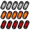 10PCS Warning Light LED Diode Light Trailer Truck Orange White Red LED Side Marker Lamp 66x7.5mm