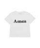 AMES-WORLDWIDE Базовая джинсовая футболка с аппликацией логотипа Белая (Am2Emut514A)
