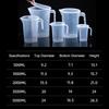 Large Plastic Measuring Cup 500ml 1000ml 2000ml 3000ml 5000ml Food Grade with Scale for Accurate Kitchen Baking Mixing