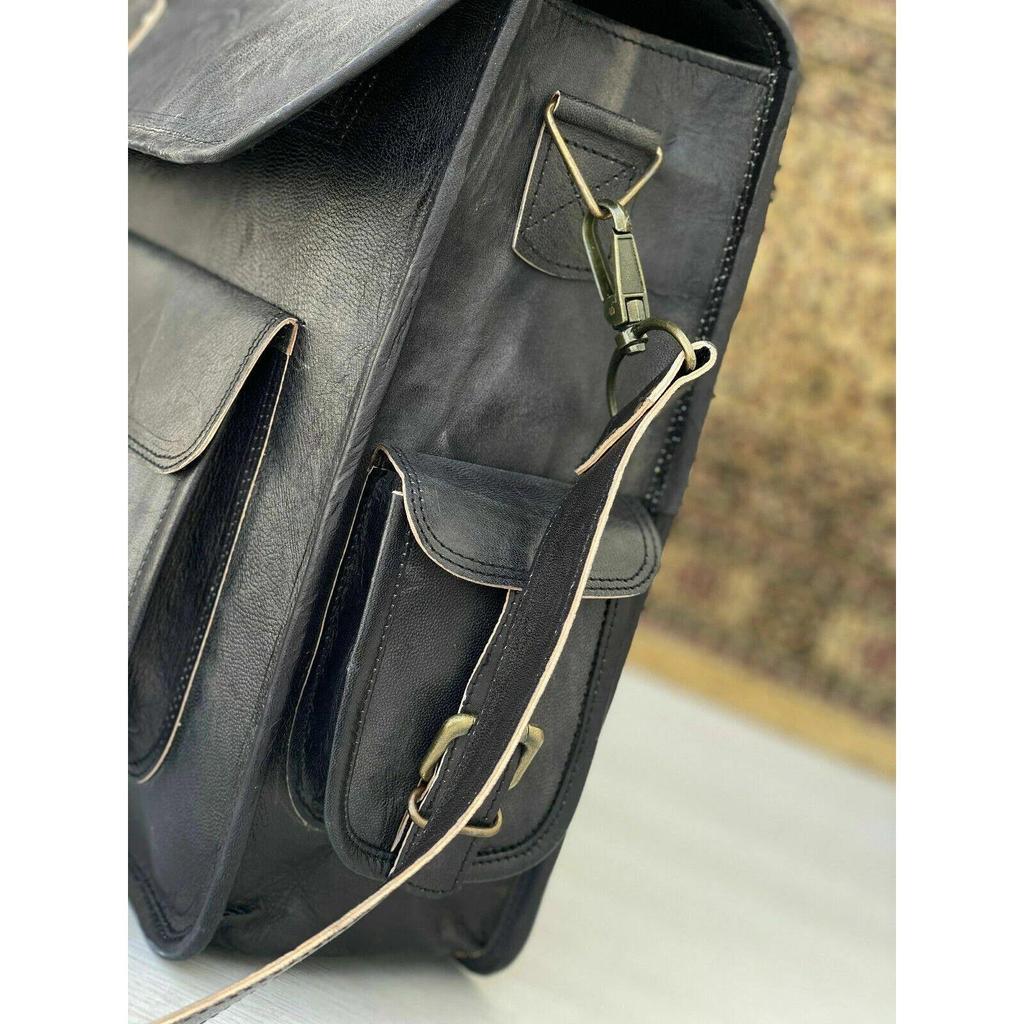 Leather Shoulder Satchel Laptop Bag Messenger (Handmade Bag) Men Vintage