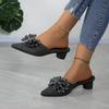Fashion 2024 Hot Sale Women's Shoes Slingbacks Women's High Heels Fashion Butterfly-knot Dress Pumps Women New Crystal Solid Heels Women