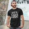 ФУТБОЛКА 1982 ГОДА - день рождения 80-е год рождения дата подарок унисекс мужская футболка папа Унисекс Футболка