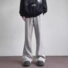 Men's Gray Micro-Flared Slim Fit Casual Sweatpants
