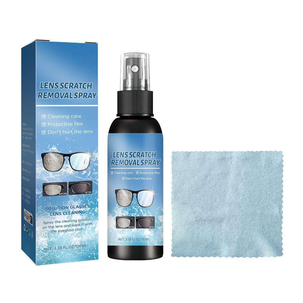 100ML Eyeglass Scratch Removal Spray Anti Fog Sunglasses Cleaning Solution Spray  For Eyeglasses