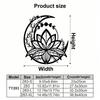 1 шт., Лунная фаза лотоса металлический настенный декор, матовый стиль настенный декор силуэт настенный декор для дома сад отель офис настенный фестиваль