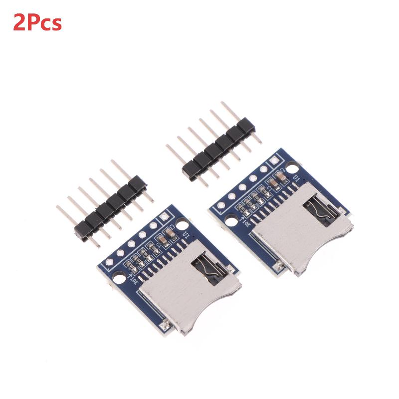 2Pcs Card Mini Tf Card Reader Module Spi Interfaces With Level Converter Chip 5V/3.3V For Diy Kit