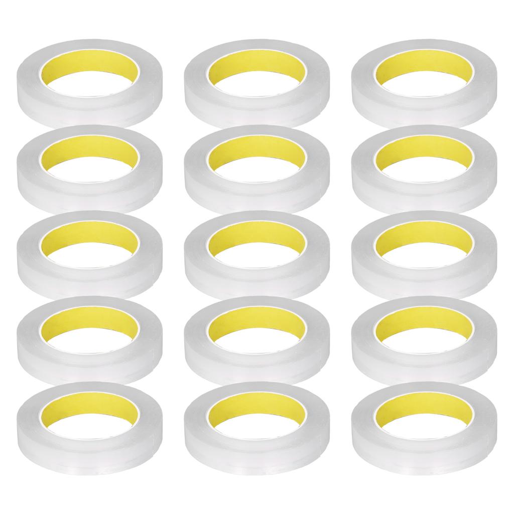 15 Rolls Double Sided Mounting Tape 0.1mm Thick 20mm Wide 5m Long Clear Heavy Duty Installation