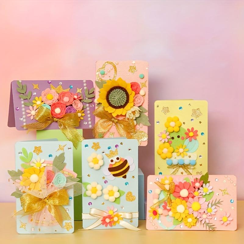 1 набор поздравительных открыток ко Дню учителя из нетканого материала ручной работы «сделай сам», набор материалов для детского сада, подарочная карта