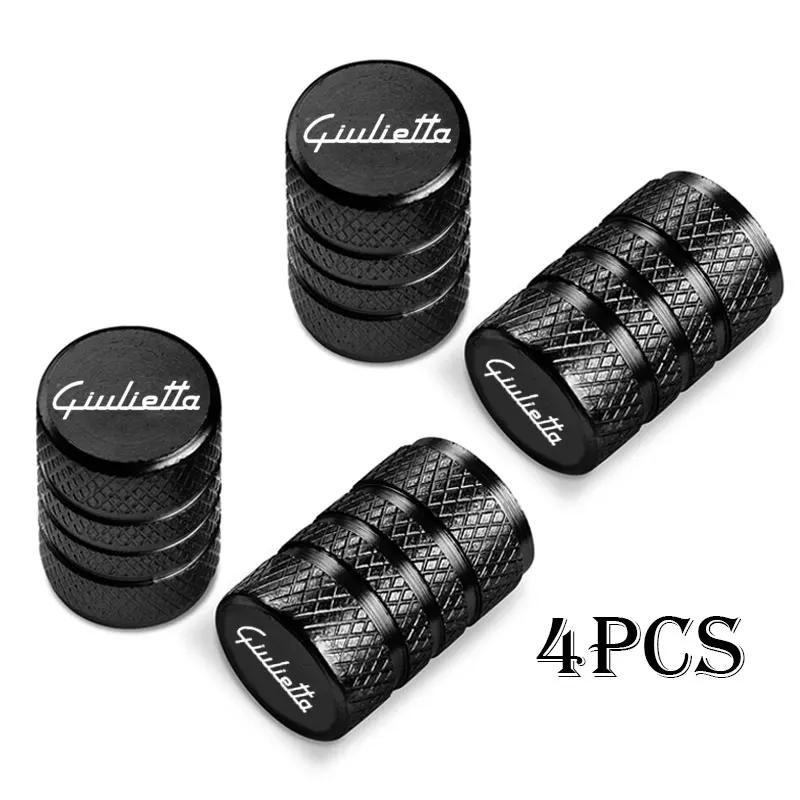 4pcs For Alfa Romeo Giulietta Accessories Car Wheel Tire Valve Caps Tyre Stem Covers Airdust Waterproof rfv233