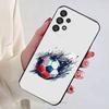 Чехол для телефона Fire Football Soccer ball для Samsung Galaxy A13, 21s, 22, 31, 32, 52, 53, 71, 80, A91, Мягкий черный корпус