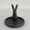 Yousheng Black Cat Jewelry Tray 3D Printed Rabbit Storage Tray Multi-purpose Jewelries Trinket Keys Holder Organizer Desktop Decoration