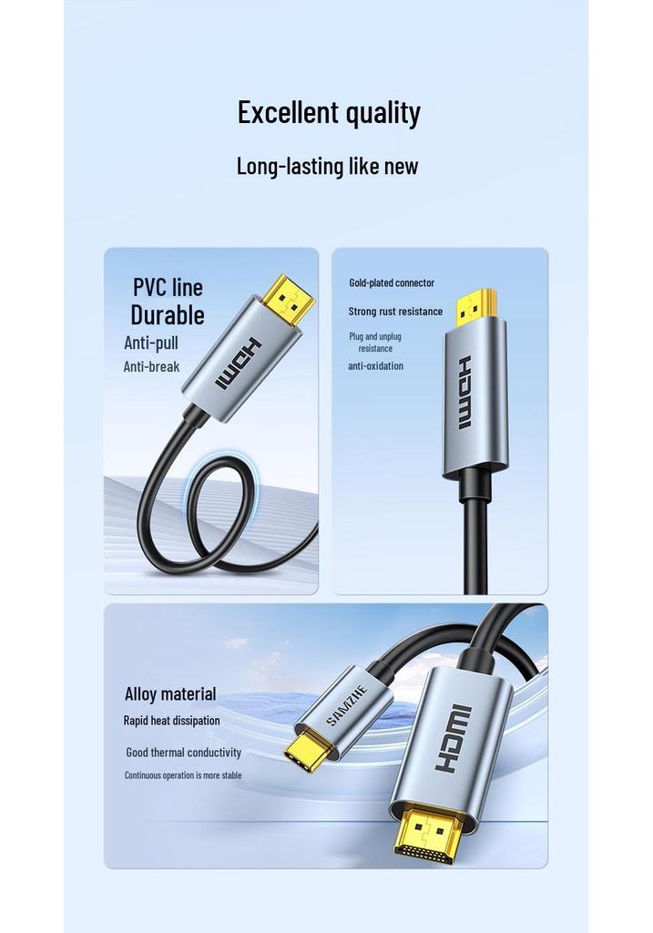 Адаптер ShanZe Type-C на HDMI 8K/4K для трансляции экрана телефона и ноутбука