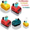 Зарядное устройство-адаптер для аккумуляторов Makita/Dewalt/Milwaukee/Bosch/Einhell 18V Li-ion со входом/выходом USB Type-C, светодиодным дисплеем
