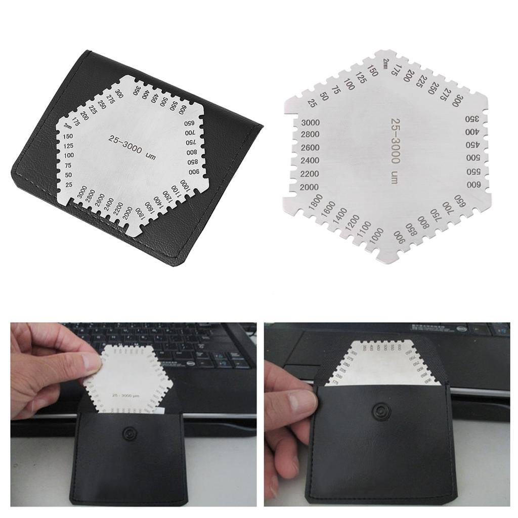 High  Stainless Steel Wet Film Comb 25-3000um Thickness Gauge