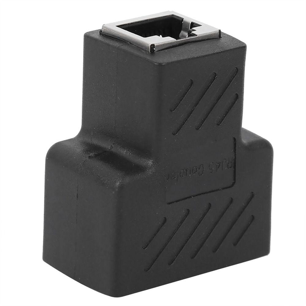 5 PCS 1 Into 2 Three Way RJ45 Ethernet Splitter Adapter Wire Extender  Internet Network Extension
