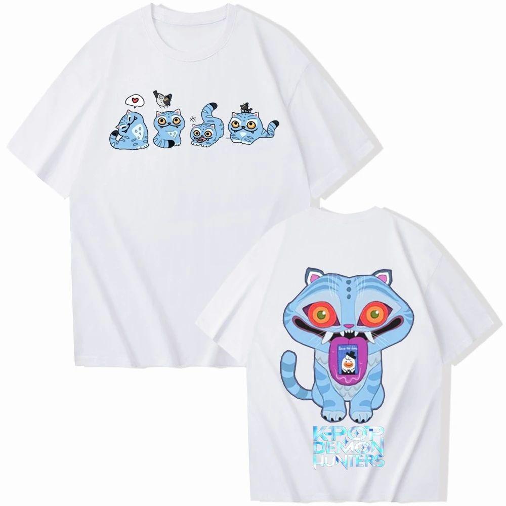 K-Pop Demon Hunters Tiger T-Shirt Merch K-Pop Hunters Tigers Fans Top Cute Animal T-Shirt Unisex Anime Aesthetic Cape