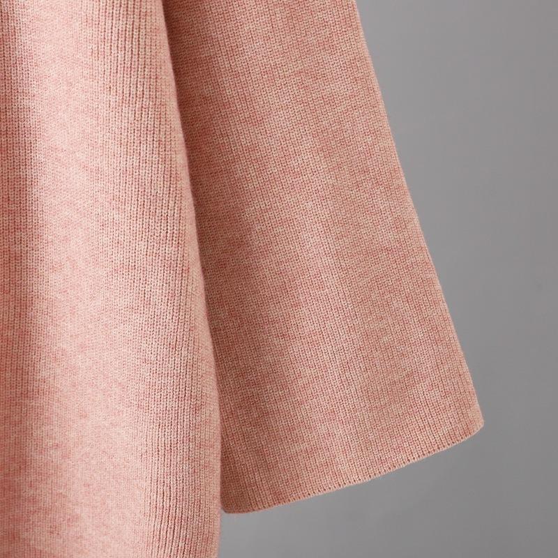 Вязаный свитер с воротником-стойкой и воротником-стойкой, женский осенне-зимний теплый комплект для снижения возраста, повседневные широкие брюки, комплект из двух предметов