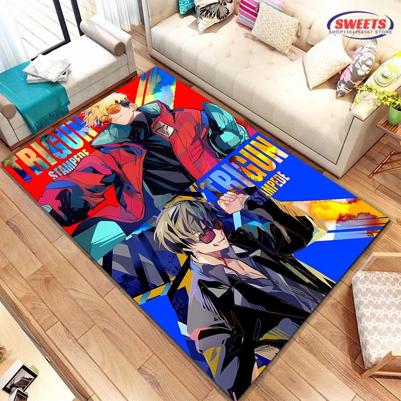 Новые полки! Ковер Bilibili Trigun Stampede, Выбор для гостиной, спальни, офиса, детской комнаты, Нескользящий, машинная стирка