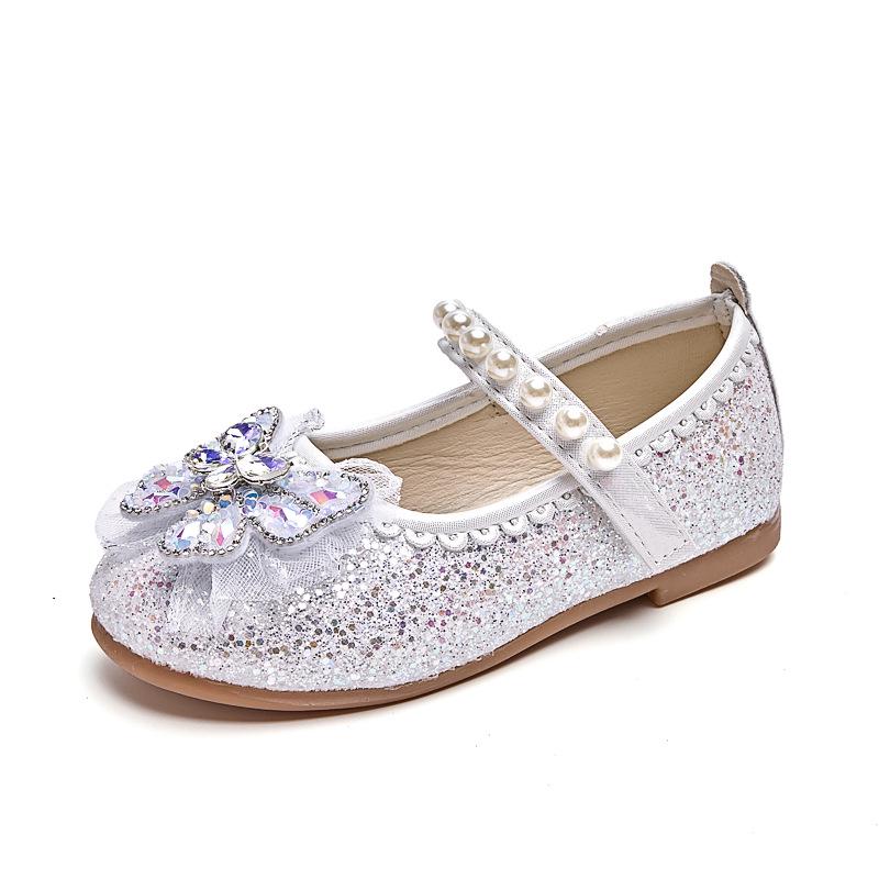 Autumn 2025 Korean Style Glossy Princess Girls' Closed-Toe Soft Sole Shoes for Stage Performance