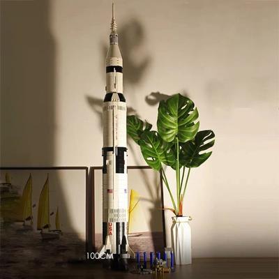 Космическая ракета Строительные блоки Кирпичи Аполлон Сатурн Дети Взрослые Игрушки Подарки на Рождество День рождения