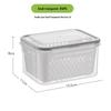 Three-Piece FCM Certified Microwaveable Food Storage Containers with Fruit and Vegetable Drainer.