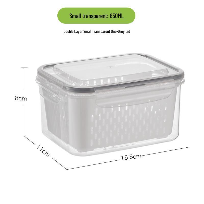 Three-Piece FCM Certified Microwaveable Food Storage Containers with Fruit and Vegetable Drainer.