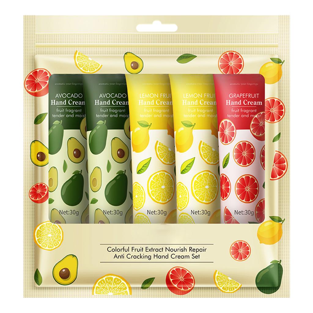 Набор из 5 кремов для рук дорожного размера, фруктово-цветочные ароматы, увлажняющий лосьон для ухода за сухой кожей зимой, питательный уход для рук