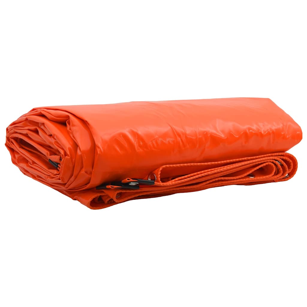 Plane 650g m² Orange 1.5 x 20 m Waterproof Canvas with PVC Coating
