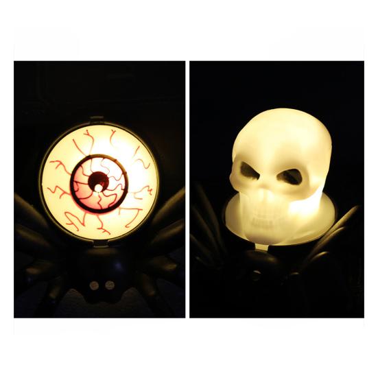 Светодиодный ночник в виде паука, настенная настольная лампа с изображением паука, мини-лампочка с жуткой атмосферой на Хэллоуин