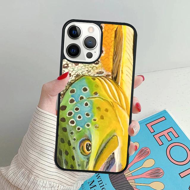 Чехол для телефона с рисунком «Рыбалка на форель» для iPhone 17 Air 16 15 14 Plus Apple 11 12 13 Pro Max coque