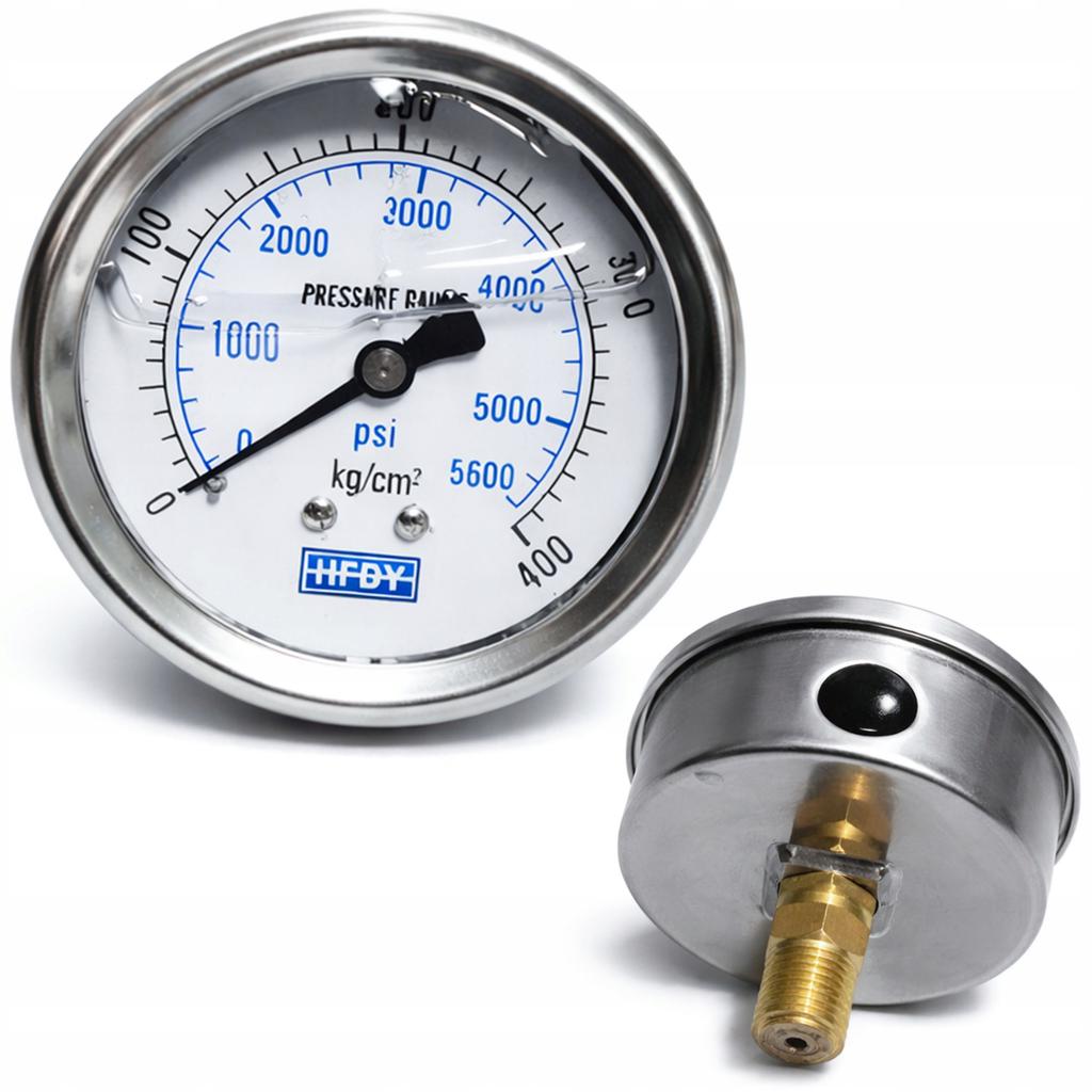 Zenthril Manometr Surge Gauge Pro 400 – Precyzyjny Pomiar Ciśnienia do Agregatu Malarskiego | 5600 PSI | Gwint Dolny 1/4"