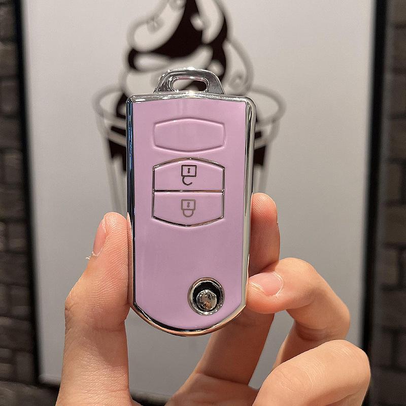 Для Mazda Demio 2 3 5 6 M3 M5 M6 CX-5 CX7 CX9 RX8 MX5 MPV 2/3 кнопки TPU Shell держатель для автомобильного ключа чехол крышка Keyless