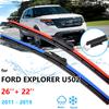 For Ford Explorer U502 2011~ Colorful Car Front Rear Wiper Blades Cutter Window Windshield Windscreen Cleaning Back