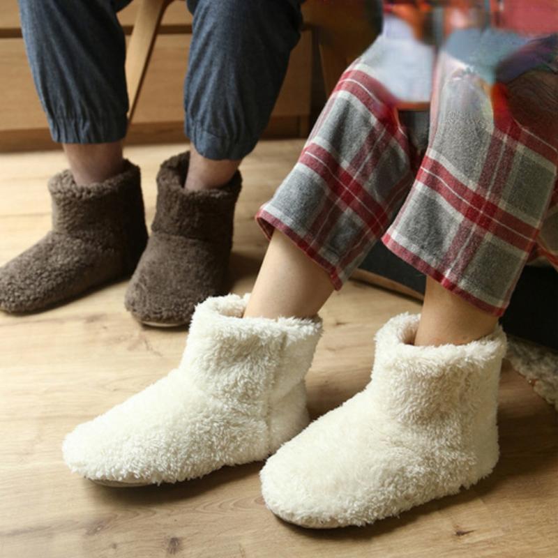 Winter Shoes Womens Home Slippers Warm Plush Indoor Floor Shoes Comfortable Furry Slides Women Socks Boots Unisex House Footwear
