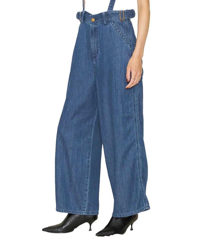 Lee Denim Pants with Size Used Women's Suspenders, M,